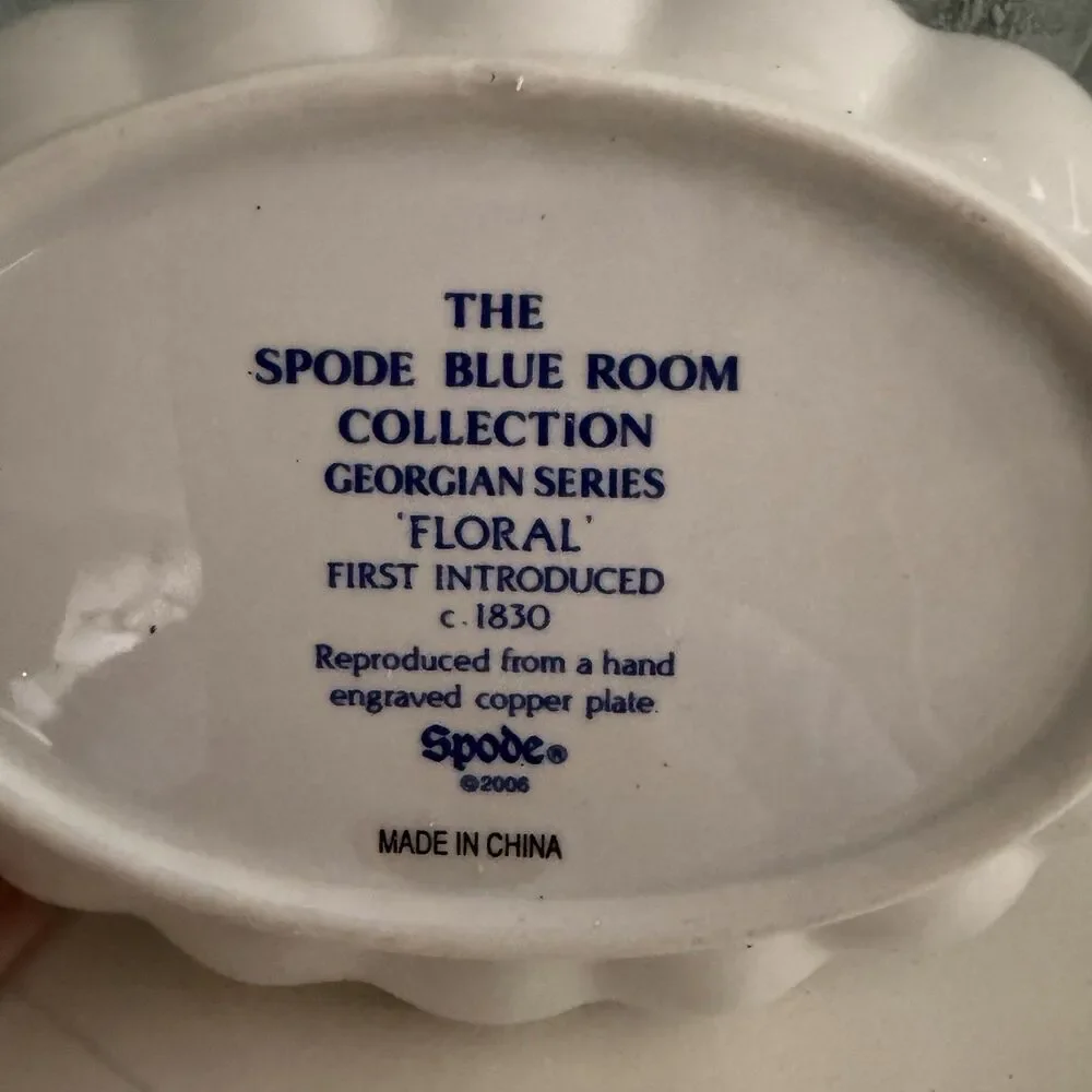 Spode Blue Room Oval Fluted Dish 6